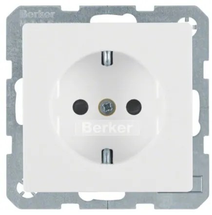 Πρίζα Σούκο Ασφαλείας Λευκό Berker 41236089 Hager-41236089-Λευκό 41236089