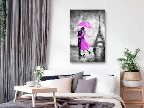 Πίνακας - Paris Fog (1 Part) Vertical Pink - 40x60