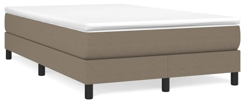 Κρεβάτι Boxspring με Στρώμα Taupe 120x190 εκ. Υφασμάτινο