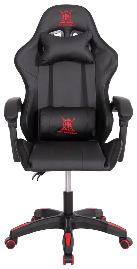 ΠΟΛΥΘΡΟΝΑ GAMING DARREN ΜΑΥΡΟ-ΚΟΚΚΙΝΟ PVC & NYLON 51x49x125Υεκ.