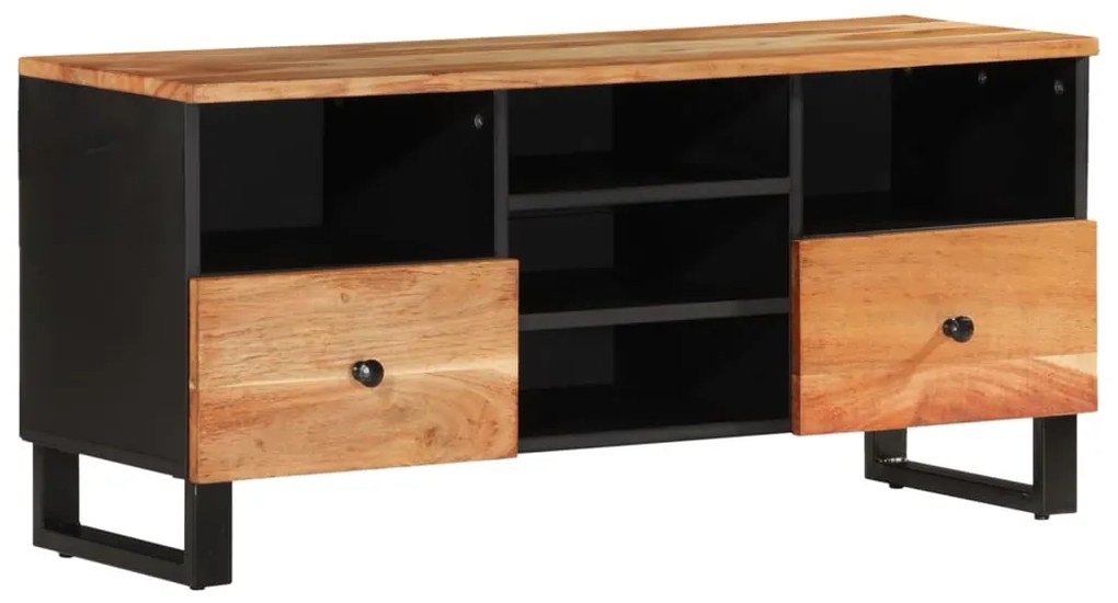 vidaXL Έπιπλο Τηλεόρασης 100x33x46 εκ. Μασίφ Ξύλο Ακακίας &amp; Επεξ. Ξύλο