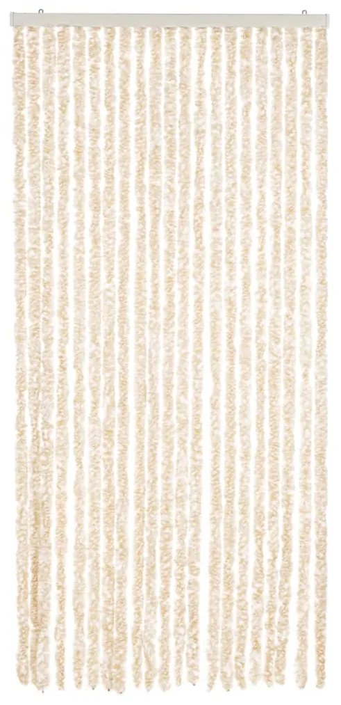 vidaXL Σήτα Εντόμων Μπεζ / Λευκό 90 x 220 εκ. από Σενίλ