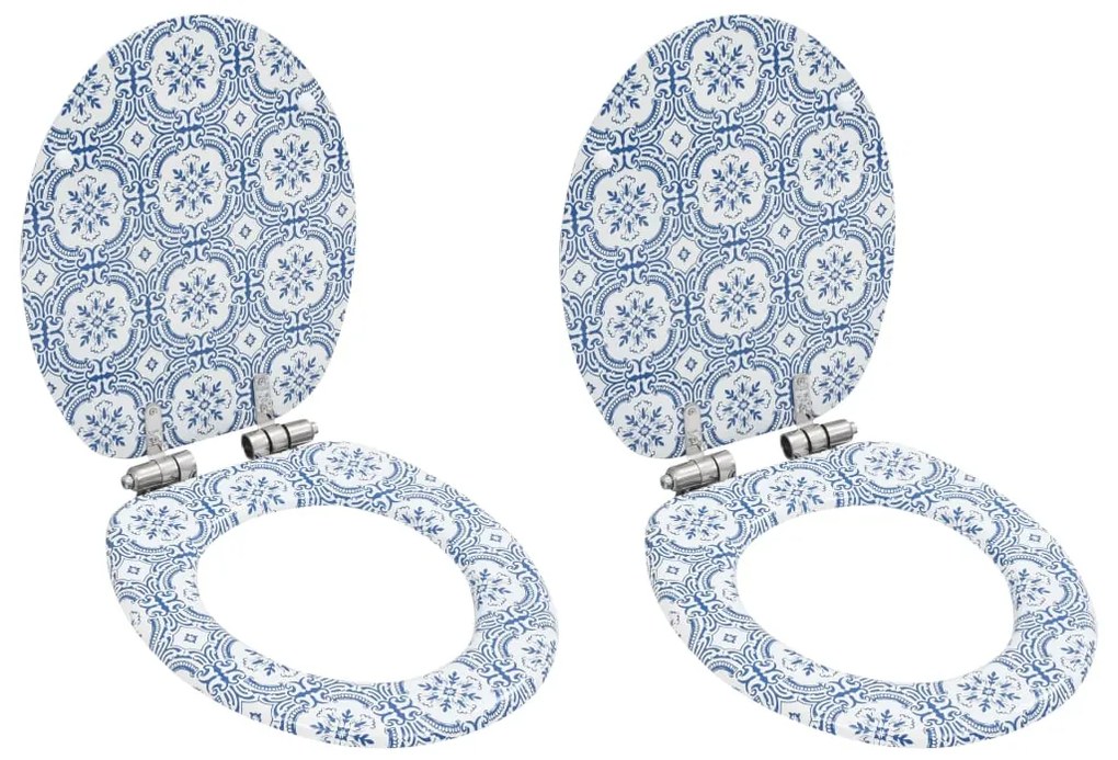 Καλύμματα Λεκάνης με Soft Close 2 τεμ. Σχέδιο Πορσελάνη από MDF