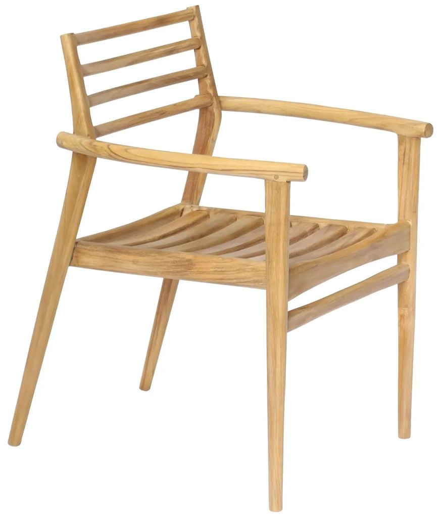Πολυθρόνα MOOSEN Μασίφ Ξύλο Teak Φυσικό 59x60x78,5Υ εκ. 2αδα 59x60x78.5 εκ.