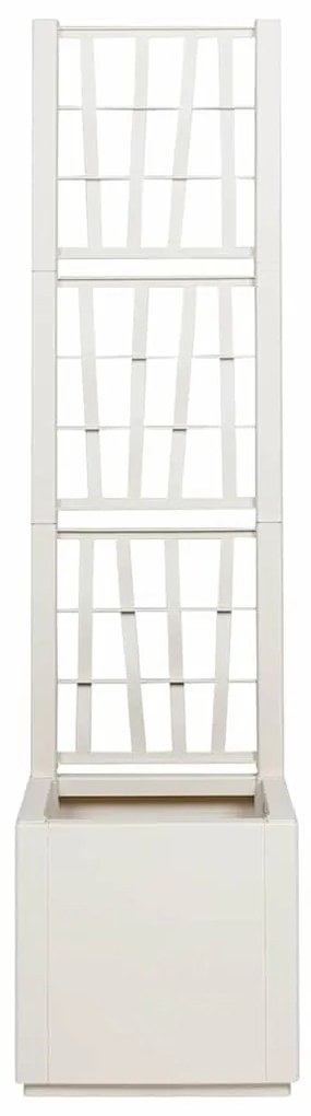 vidaXL Γλάστρα Κήπου Λευκό 36 x 36 x 140 εκ. Πολυπροπυλένιο
