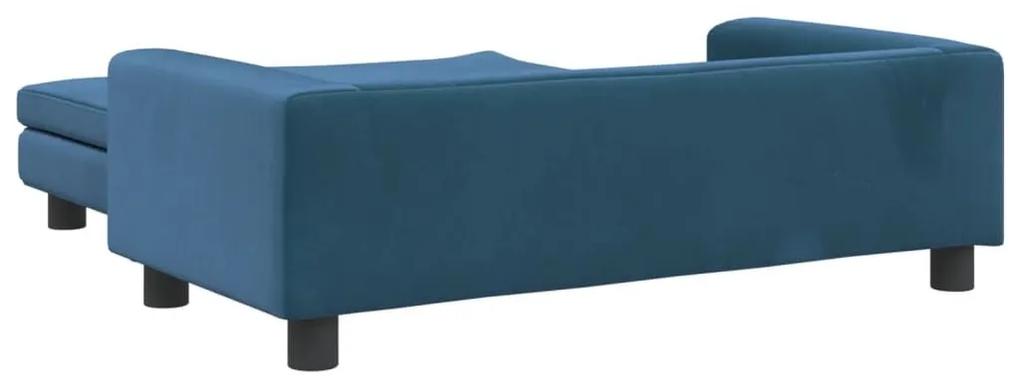 Κρεβάτι Σκύλου με Προέκταση Μπλε 100 x 50 x 30 εκ. Βελούδινο