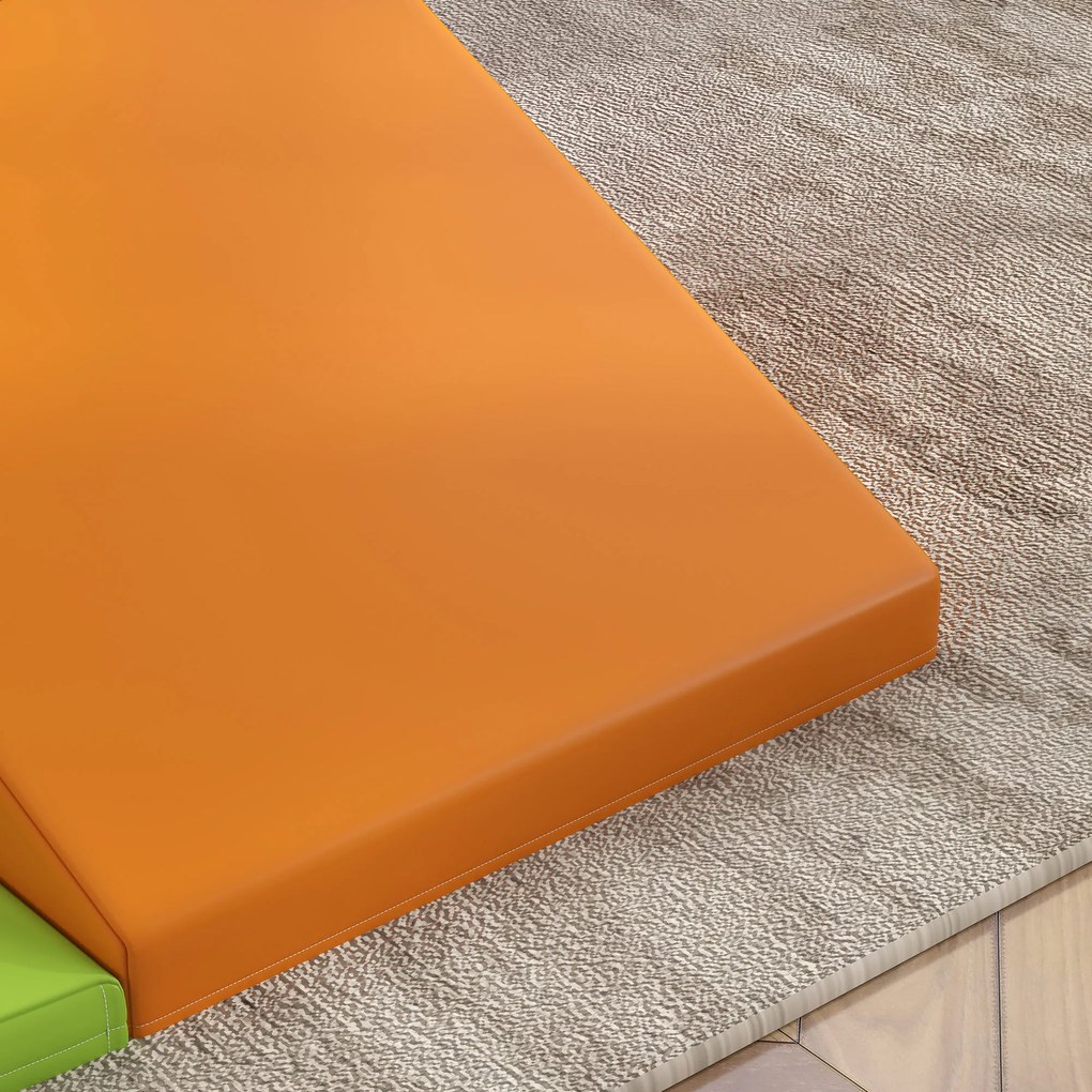 HOMCOM Σετ μαλακών τουβλών για παιδιά, παιχνίδι αναρρίχησης και μπουσούλημα, μαλακή δερματίνη, αφρός EPE, Πολύχρωμο