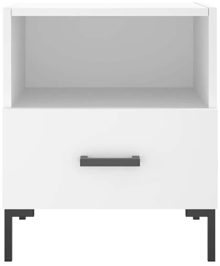 vidaXL Κομοδίνο Λευκό 40 x 35 x 47,5 εκ. από Επεξεργασμένο Ξύλο