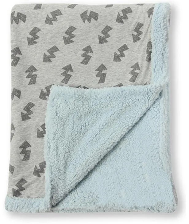 Κουβέρτα Fleece Αγκαλιάς (75x100) Minene Γκρι Κεραυνοί