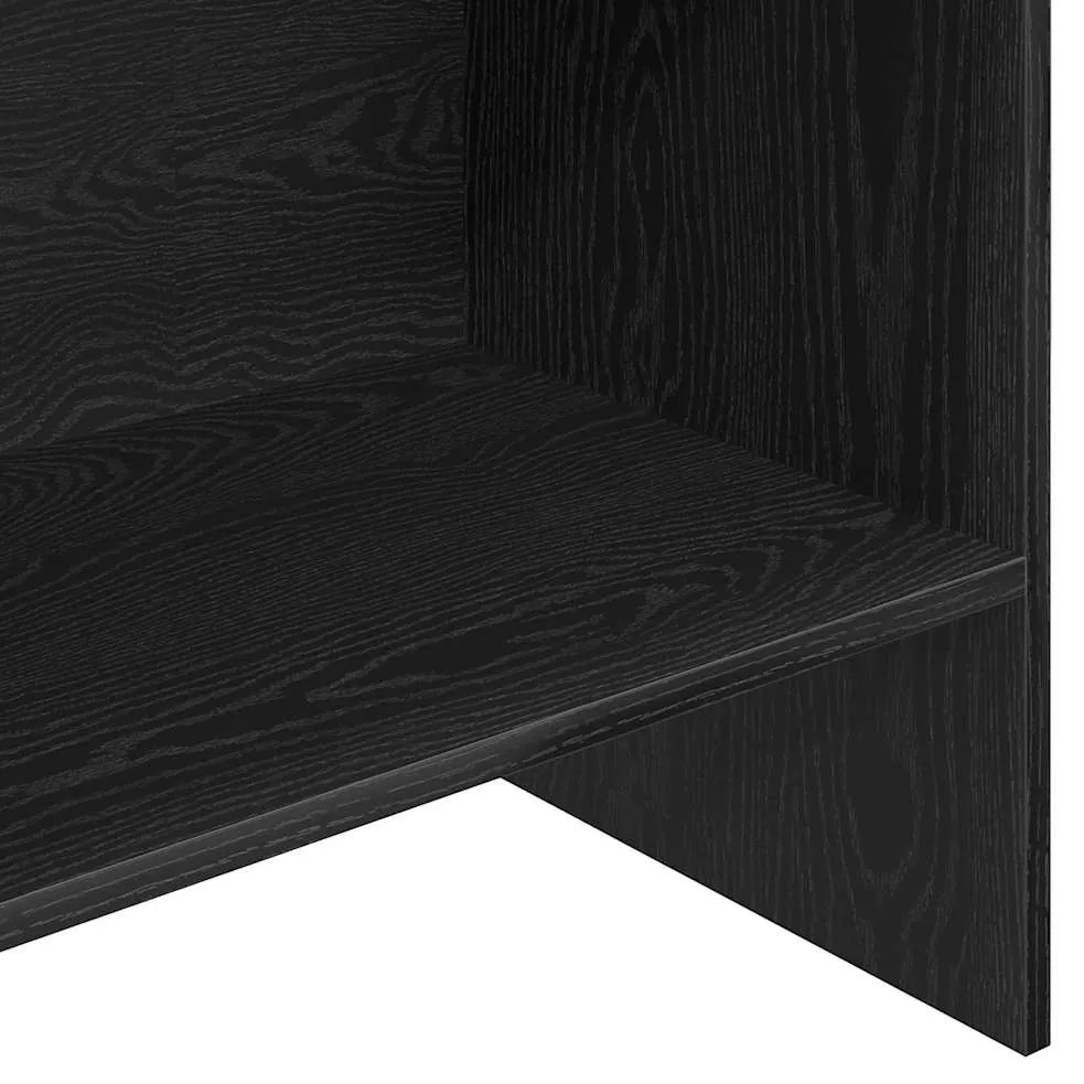 vidaXL Βιβλιοθήκη Μαύρη δρυς 60 x 35 x 180 εκατοστά Επεξεργασμένο ξύλο
