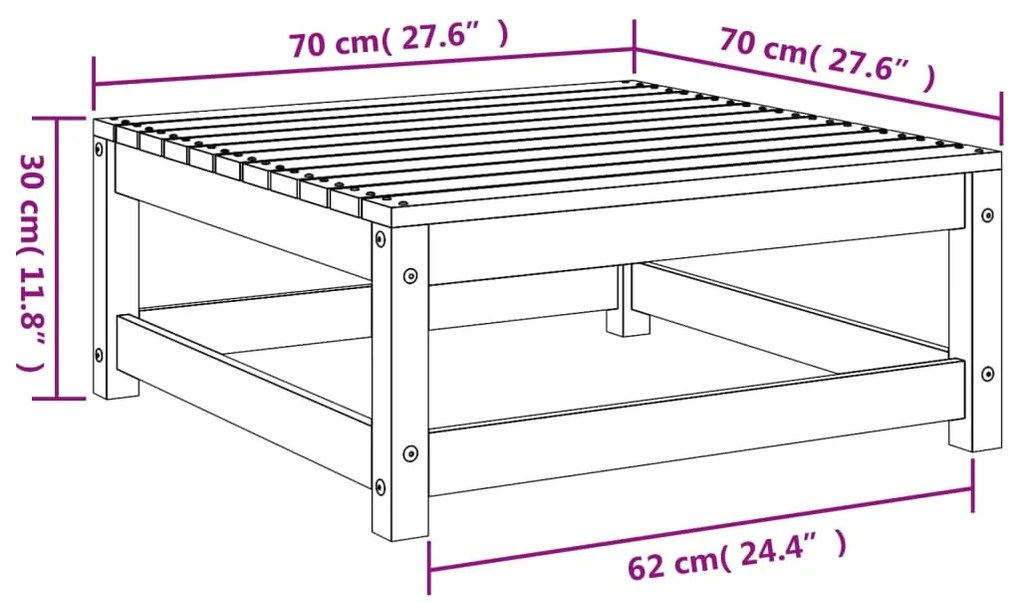 ΥΠΟΠΟΔΙΟ ΚΗΠΟΥ 70 X 70 X 30 ΕΚ. ΕΠΕΞ. ΞΥΛΟ ΠΕΥΚΟΥ 837941