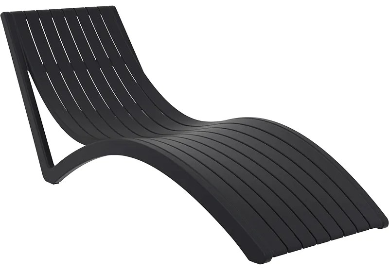 SIESTA SLIM ΞΑΠΛΩΣΤΡΑ BLACK ΠΟΛ/ΝΙΟΥ 72X180X70εκ.20.0098