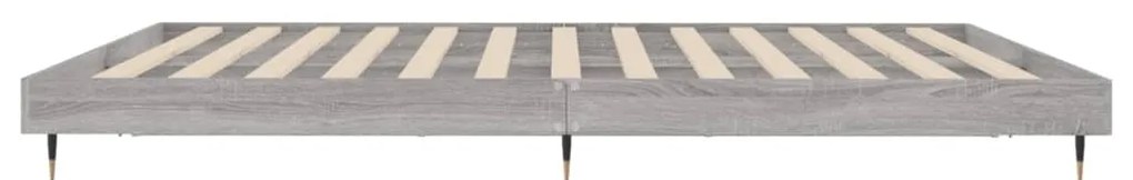 vidaXL Πλαίσιο Κρεβατιού Γκρι Sonoma 140x200 εκ. Επεξεργασμένο Ξύλο