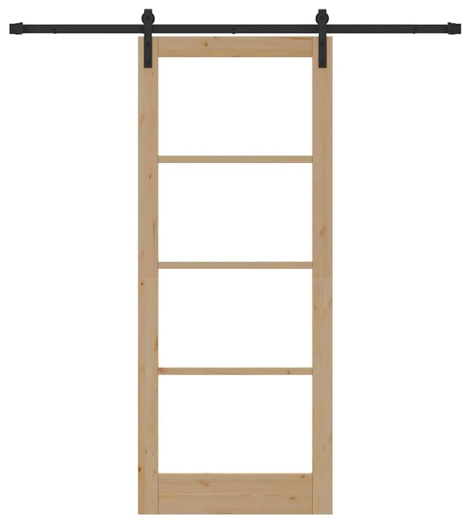 vidaXL Συρόμενη Πόρτα ORKDAL Καφέ 86 x 211 cm Μασίφ ξύλο πεύκου