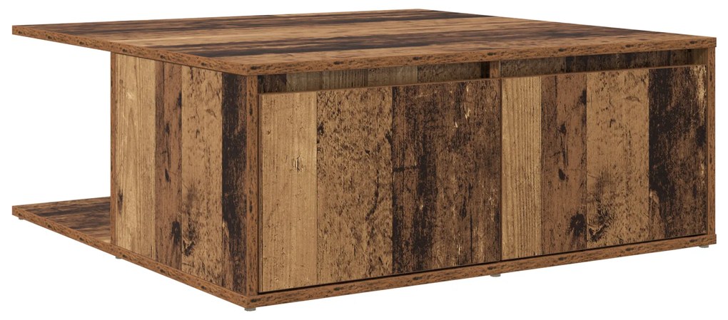 vidaXL Τραπεζάκι σαλονιού with Drawer Παλιό ξύλο 80 x 80 x 31 cm