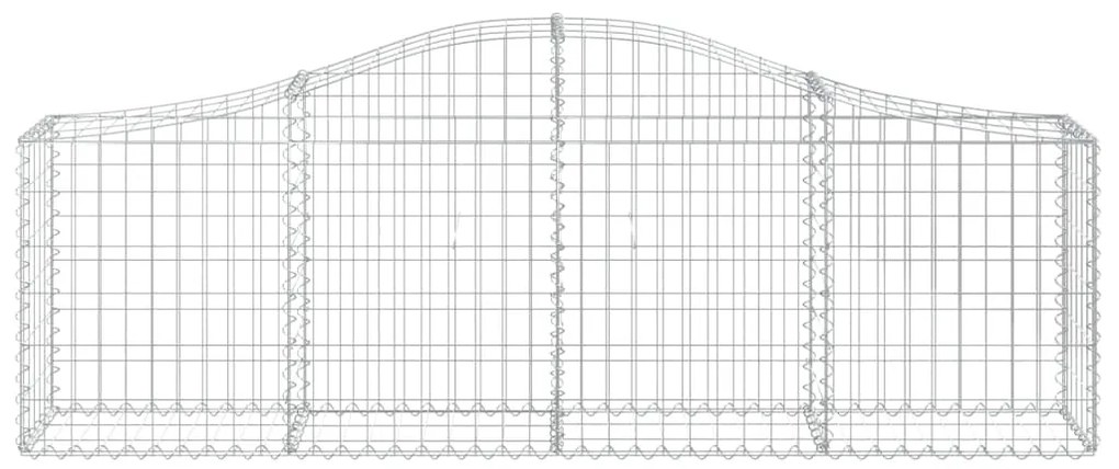vidaXL Συρματοκιβώτια Τοξωτά 9 τεμ. 200x30x60/80 εκ. Γαλβαν. Ατσάλι