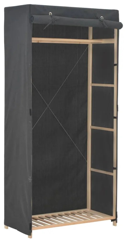 vidaXL Ντουλάπα Γκρι 79 x 40 x 170 εκ. Υφασμάτινη