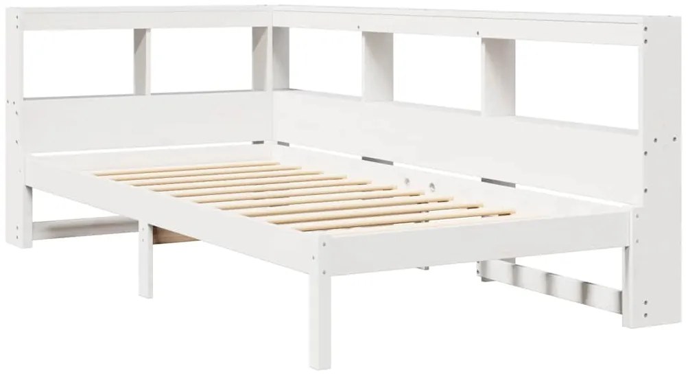 vidaXL Κρεβάτι Βιβλιοθήκη Χωρίς Στρώμα 90x200 εκ Μασίφ Ξύλο Πεύκου