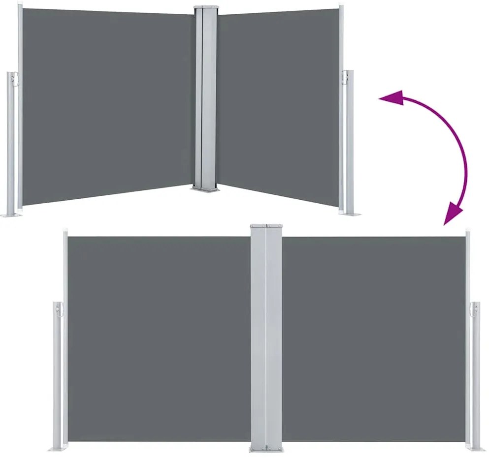 vidaXL Σκίαστρο Πλαϊνό Συρόμενο Ανθρακί 100 x 600 εκ.