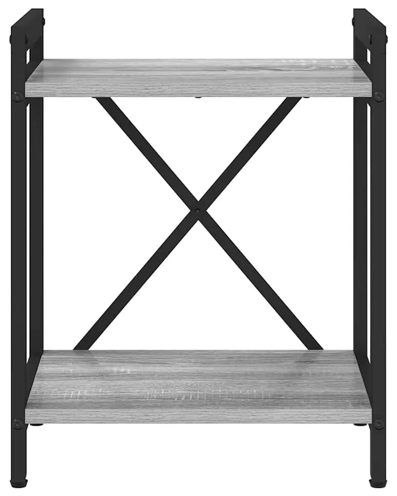 vidaXL Βιβλιοθήκη Γκρι sonoma 40 x 30 x 48.5 εκ Επεξεργασμένο ξύλο