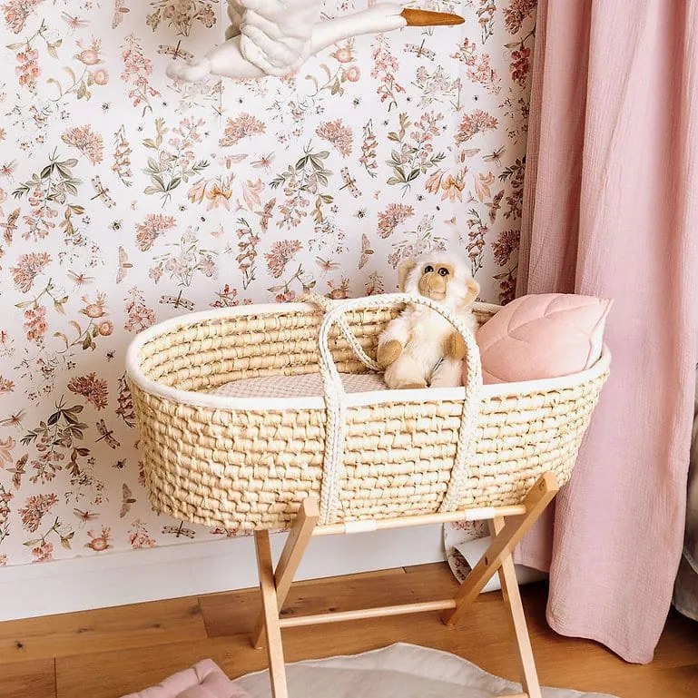 Καλαθούνα Χειροποίητη Moses Basket  Natural  Happy Moses