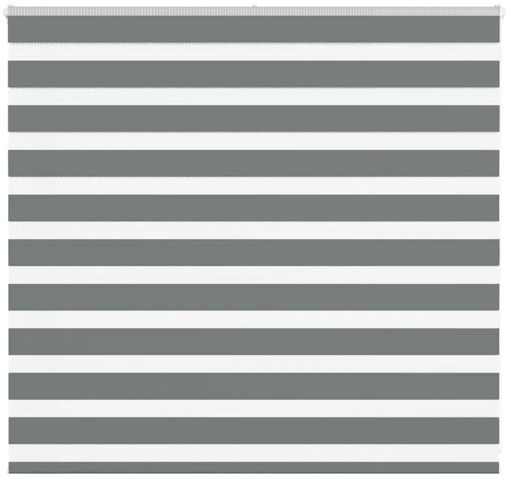 vidaXL Ζέβρα τυφλή Σκούρο Γκρι Πλάτος υφάσματος 150,9 εκ. Πολυεστέρας