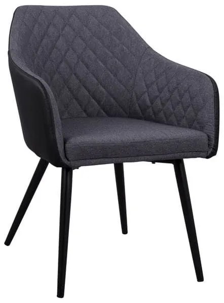 Πολυθρόνα Charles HM8522.01 Dark Grey 57x63x83Υ εκ. Σετ 2τμχ Metal, Fabric