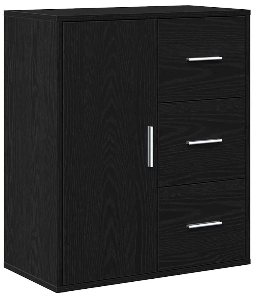 vidaXL Πλαϊνό γραφείο Μαύρη Οξυά 60 x 31 x 70 εκ Επεξεργασμένο ξύλο