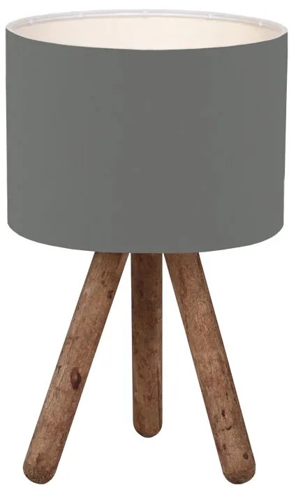 Επιτραπέζιο φωτιστικό PWL-1151 pakoworld Ε27 ανθρακί-καρυδί Φ19x32εκ