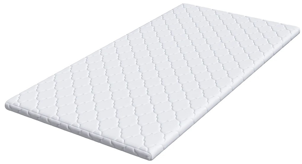 vidaXL Στρώματα Λευκό 140 x 190 cm Πολυεστέρας χωρίς κόλλα