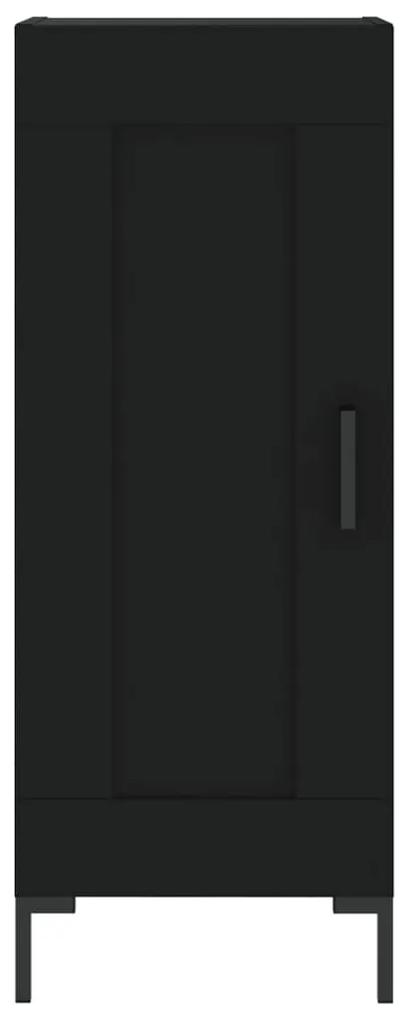 vidaXL Ντουλάπι Μαύρο 34,5 x 34 x 180 εκ. από Επεξεργασμένο Ξύλο