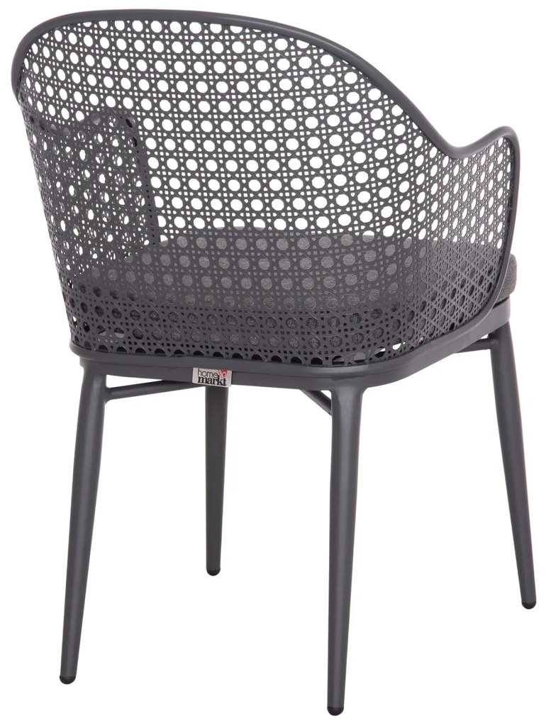 Καρέκλα - Πολυθρόνα OREGO C6268.01 Σκούρο Γκρί Αλουμινίου με Μαξιλάρι 56x59x81Υεκ. 56x59x81 εκ.