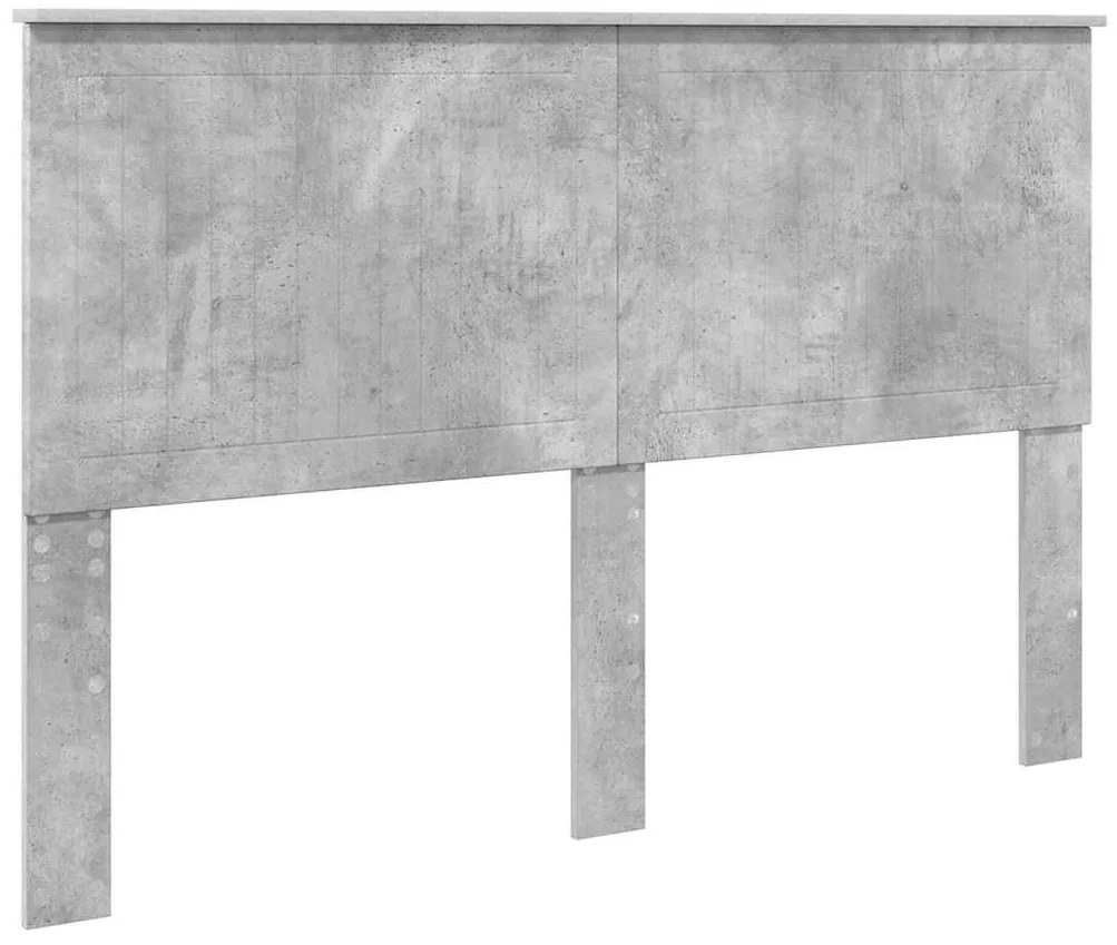 vidaXL Κεφαλάρι με κεφαλάρι Σκυρόδεμα Γκρι 150 cm Επεξεργασμένο ξύλο