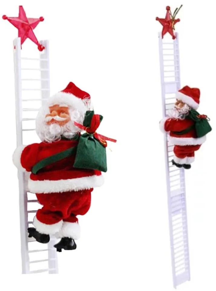 Χριστουγεννιάτικος Άγιος Βασίλης που Σκαρφαλώνει σε Σκάλα