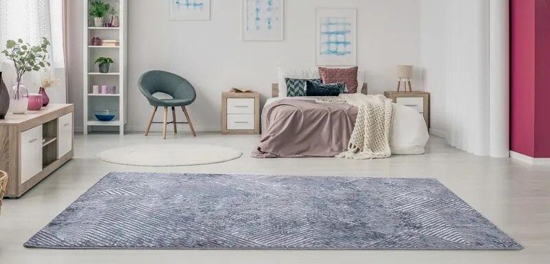 Γραμμικό χαλί γκρι μπλε Ostia 7100/953  - Colore Colori 1,60x2,30