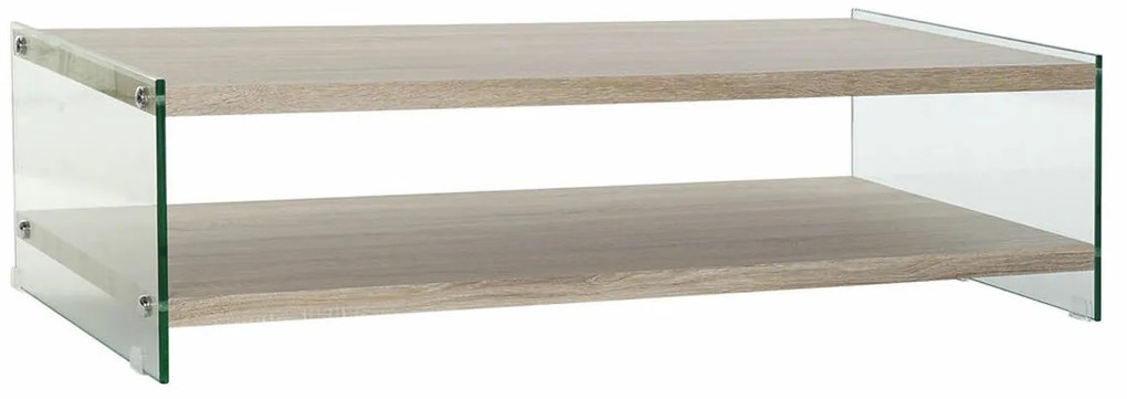Τραπεζάκι Καφέ DKD Home Decor Πολύχρωμο Διαφανές Φυσικό Ξύλο Κρυστάλλινο Ξύλο MDF 130 x 65 x 35,5 cm
