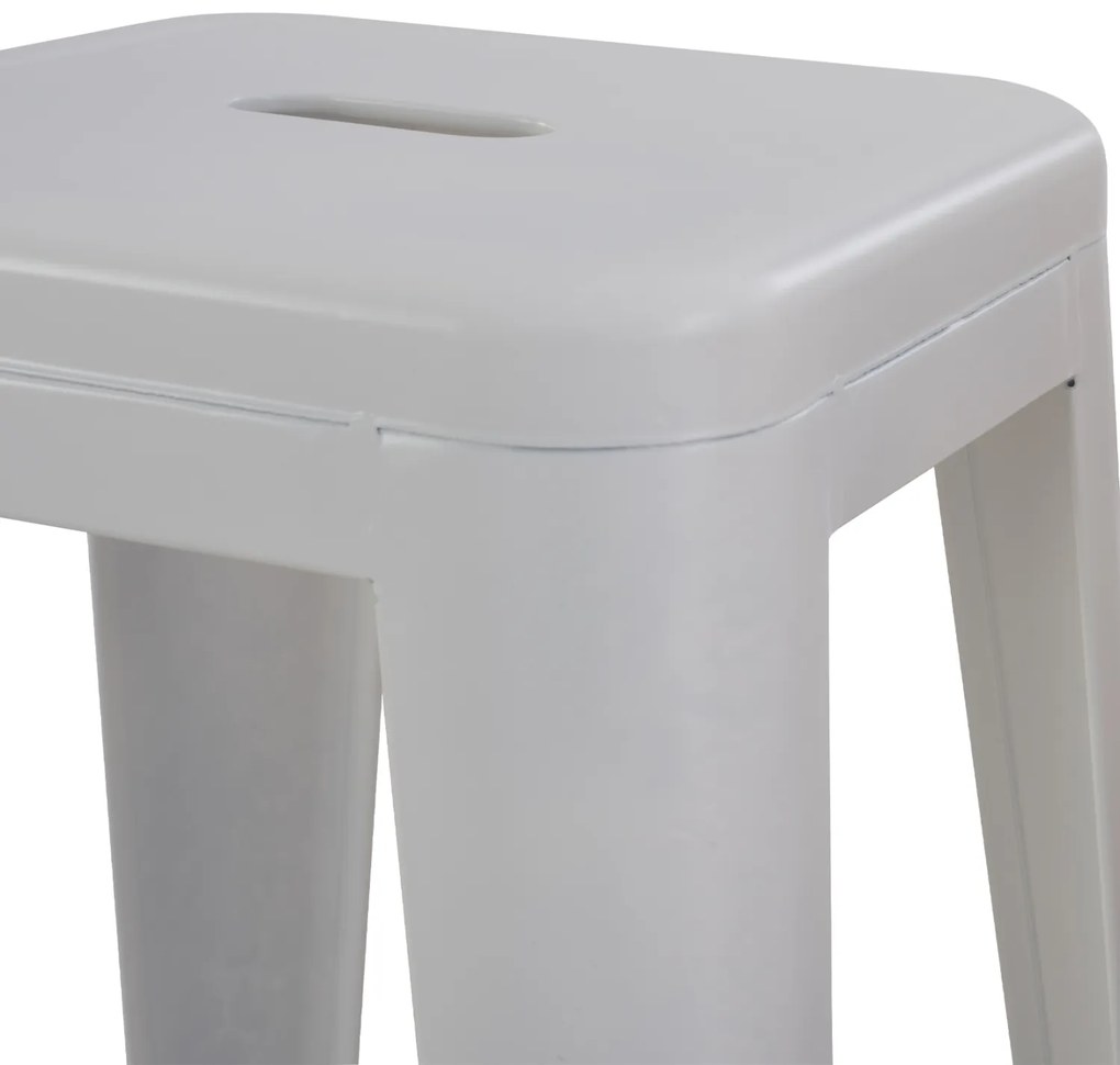 ΣΚΑΜΠΟ ΜΠΑΡ ΜΕΤΑΛΛΙΚΟ MELITA-PRO HM8642.41 ΣΕ ΛΕΥΚΟ ΜΑΤ 43x43x78Υεκ. (1 Τεμμάχια)