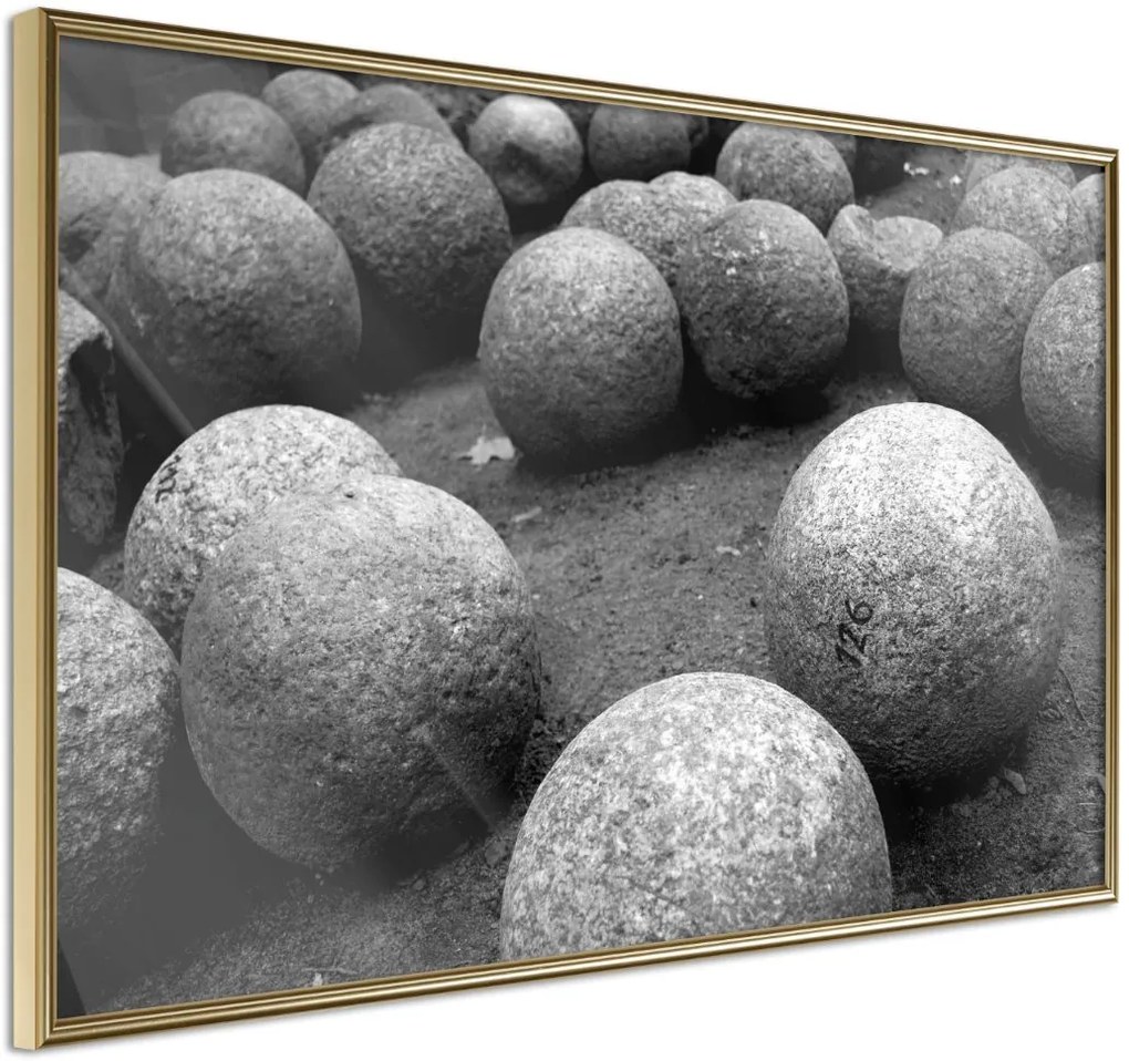 Αφίσα - Stone Spheres - 45x30 - Χρυσό - Χωρίς πασπαρτού