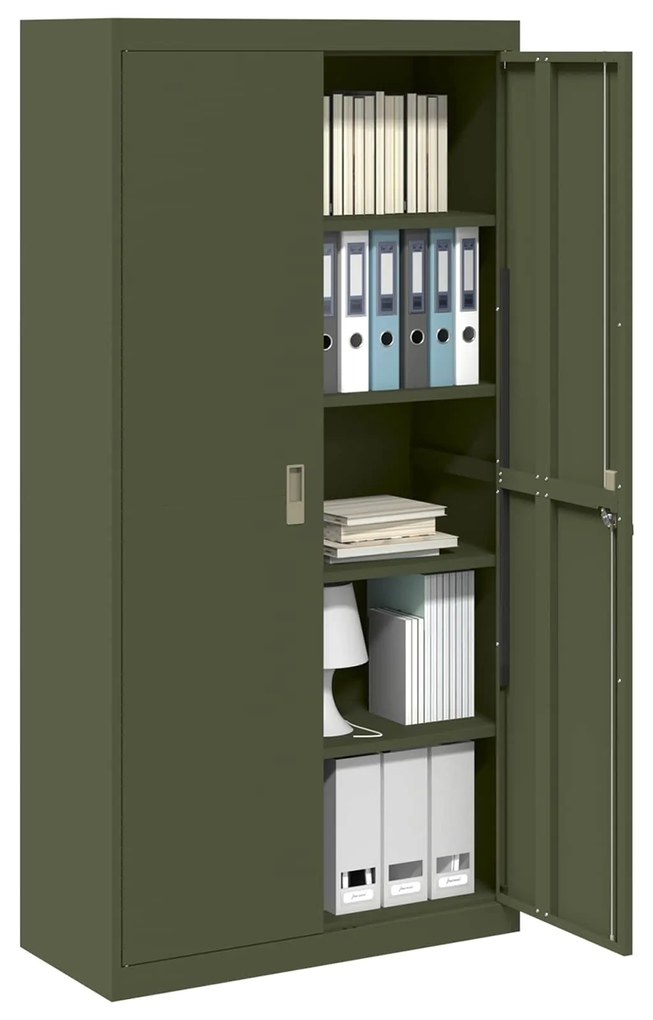 vidaXL Ντουλάπι αποθήκευσης 2 pcs Ελιά Πράσινη 90 x 40 x 180 cm