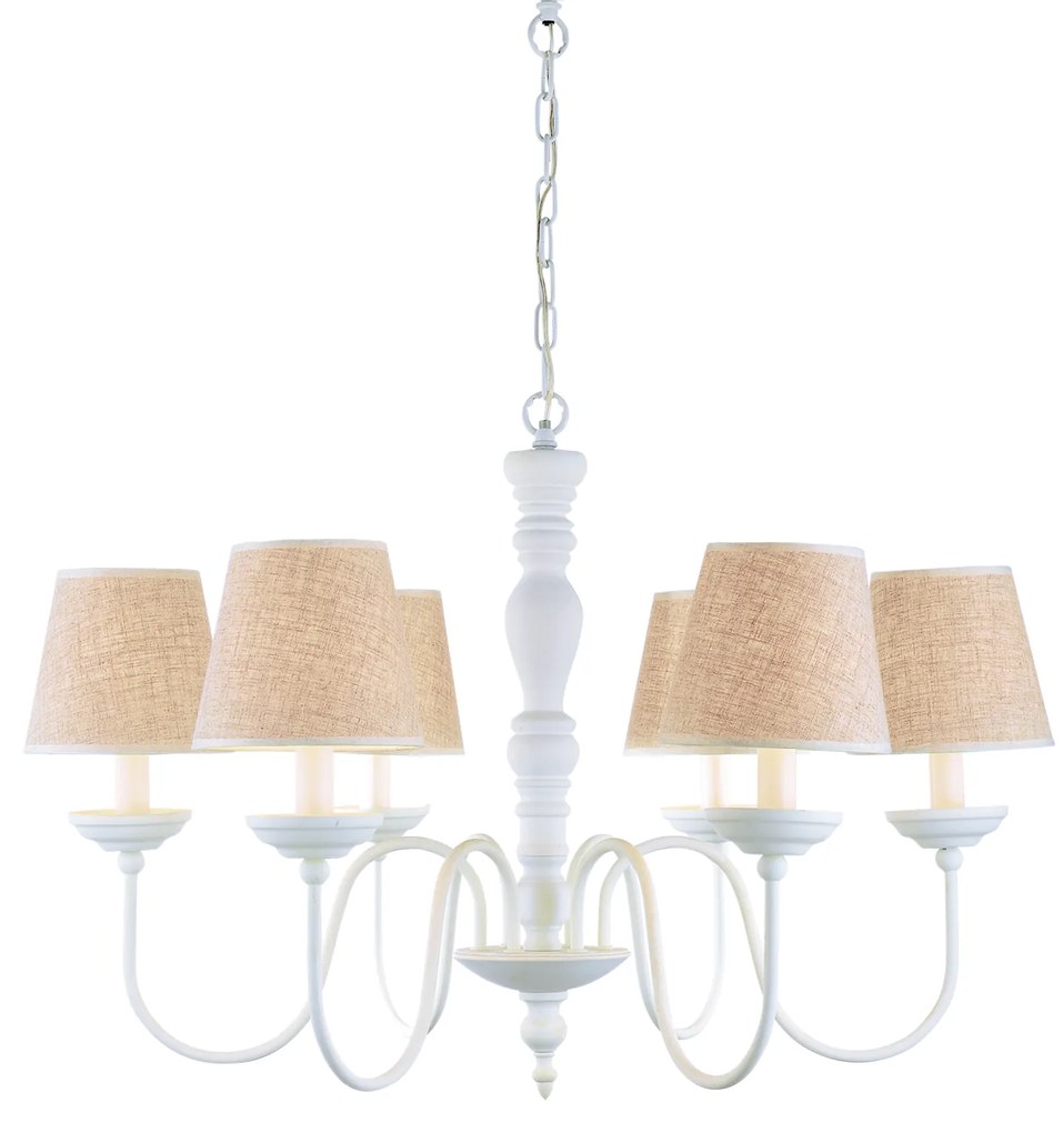 C111-6 ORION PENDANT LAMP WHITE & WHITE SHADE 1Ε1