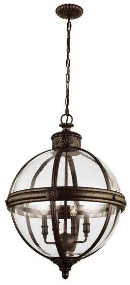 Κρεμαστό Φωτιστικό Οροφής 4xE14 Φ50cm Adams Elstead Lighting-FE-ADAMS-4P-BRZ-Μπρονζέ FE-ADAMS-4P-BRZ