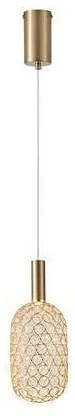 Κρεμαστό Φωτιστικό Οροφής LED 6,3W Οβάλ Arte Illumina Perforato Eurolamp-144-15067-Χρυσό 144-15067