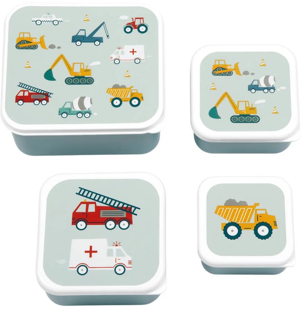 Φαγητοδοχεία (Σετ 4τμχ) Α Little Lovely Company Vehicles SBSEVE58
