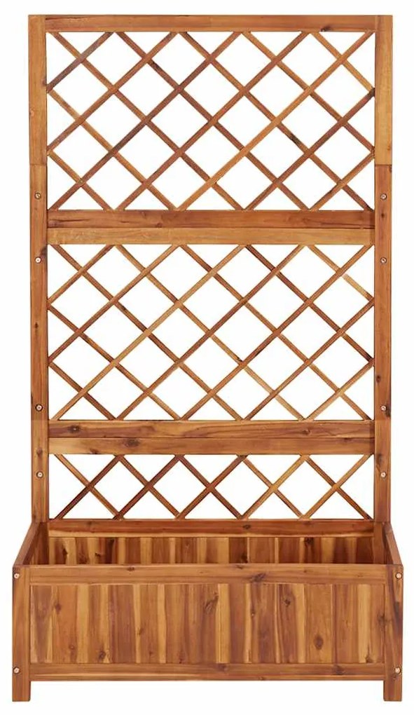 vidaXL Ζαρντινιέρα Υπερυψωμένη με Καφασωτό 85x38x150 εκ. Ξύλο Ακακίας