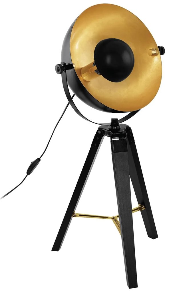Φωτιστικό Επιτραπέζιο Covaleda 49617 Black Eglo Metal,Wood