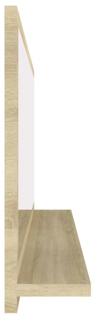 vidaXL Καθρέφτης Μπάνιου Sonoma Δρυς 90 x 10,5 x 37 εκ. Μοριοσανίδα