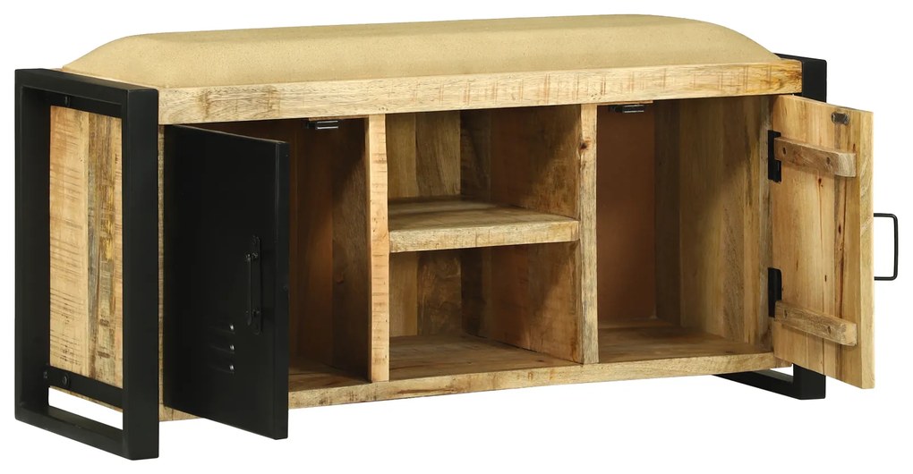 vidaXL Παγκάκι ντουλάπα 100x35x50 cm Χοντρό ξύλο μάνγκο