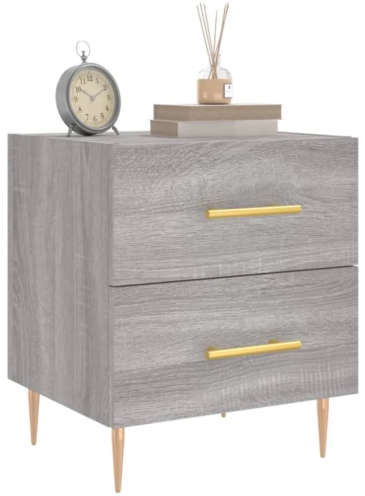 vidaXL Κομοδίνο Γκρι Sonoma 40 x 35 x 47,5 εκ. από Επεξεργασμένο Ξύλο