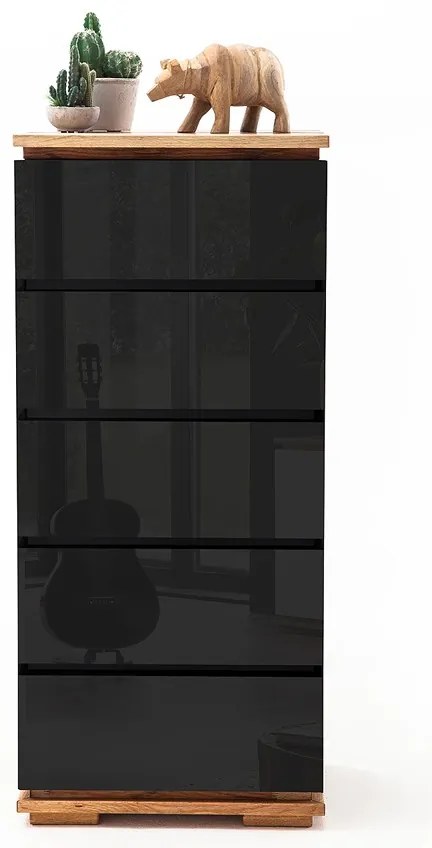 Μπουφές Μαύρη Λάκα 51x115x40