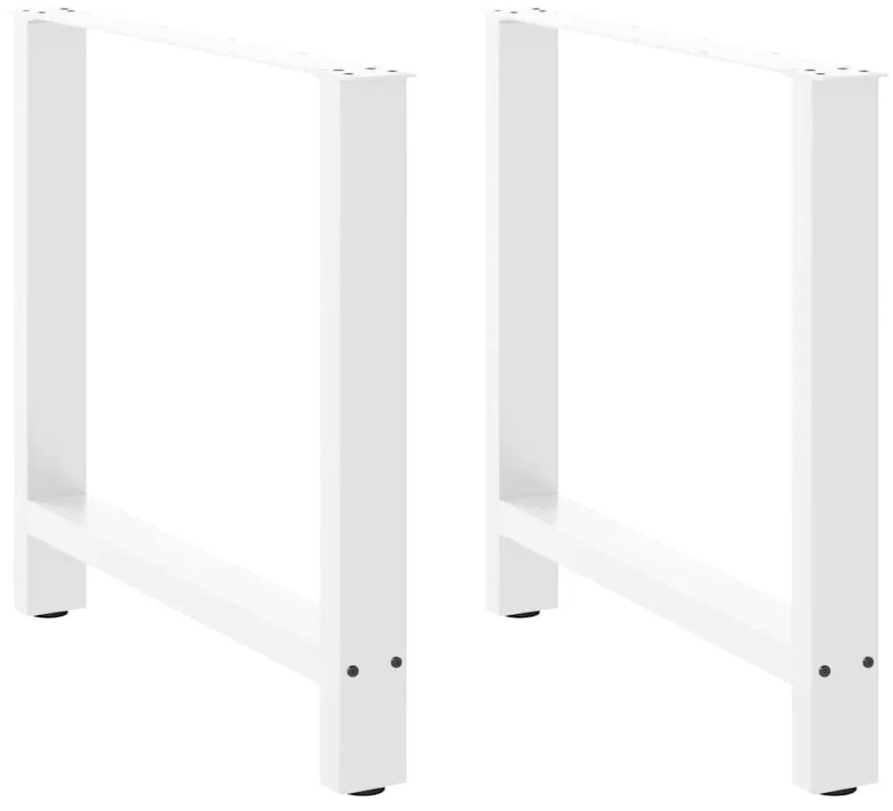 Πόδια Τραπεζαρίας 2 τεμ. Λευκά 80x(72-73) εκ. Ατσάλι